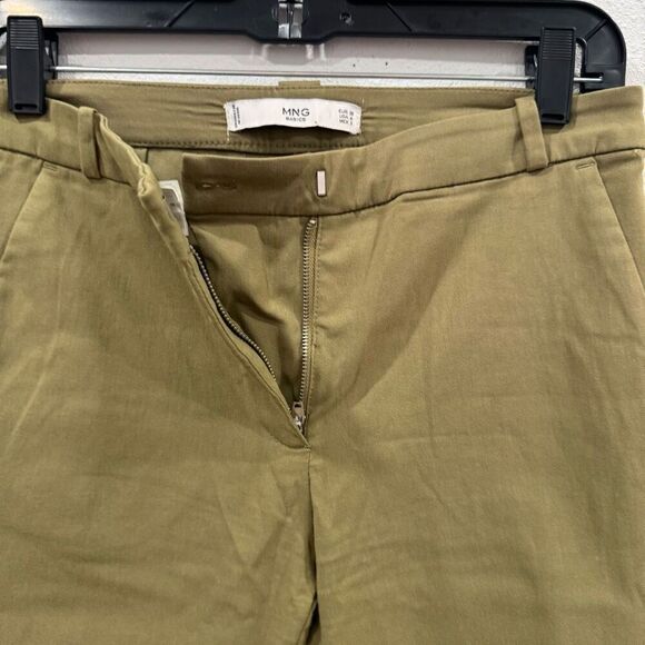 MNG BASICS OLIVE GREEN PANTS SIZE 4 - Picture 2 of 7